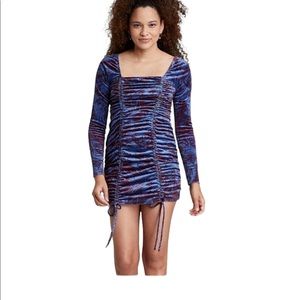 Wild Fable Velvet Ruched Bodycon Dress NWT
